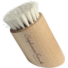 Stephanie Franck Beauty - Dry Brushing Sejas birste - Sausās masāžas sejas birste, kas izgatavota no mīkstiem kazas matiem un dižskābarža koka - attīra, pīlings un stimulējoša āda mirdzošai ādai