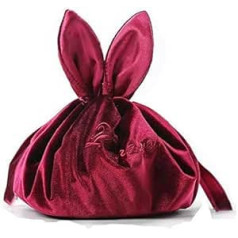 Fumxin Lazy Cosmetic Bag Портативная большая дорожная косметичка для туалетных принадлежностей с быстрой шнуровкой для макияжа Сумка-органайзер для женщин и девочек, винно-красный