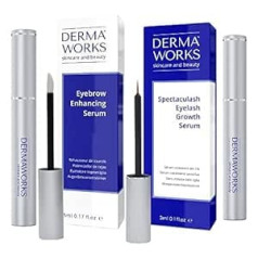 Dermaworks DUO - 1 x Spectaculash uzacu augšanas serums. Ātras skropstu augšanas serums. Garākas, biezākas skropstas. 1 x uzacu uzlabojošs serums. Uzacu ataugšana, pilnīgākas uzacis