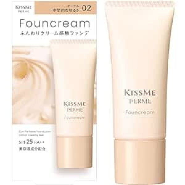 Kiss Me Ferme KISSME FERME Founcream tonālais krēms - 02 Ocher SPF25 PA++