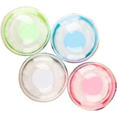 Popetpop Pack of 4 Powder Puff for Baby Containers for Baby Powder Puff Body Powder Puff and Container Talc Powder Puff Container for Infants Travel Portable Makeup Puff