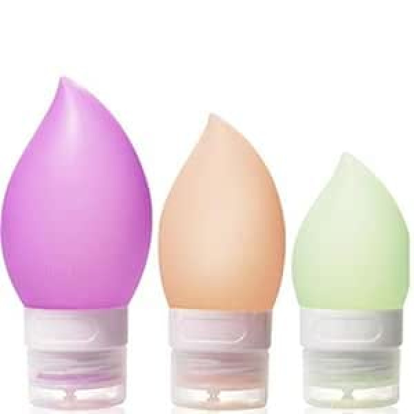 ‎Angoter Set of 3 Travel Cosmetic Bottle Kit Portable Empty Lotion Makeup Container Spray Bottle Portable Refillable Empty Makeup Bottle with PVC Storage Bag