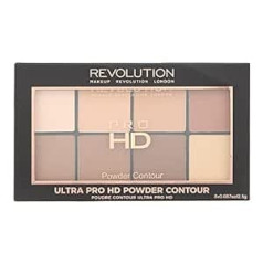 Makeup Revolution Ultra Pro HD Powder Contour Palette Light Medium, 20 g