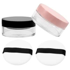 Minkissy Pack of 4 Tukša pulvera kastīte Ceļojumu pūdera dozatora dvesma pēc vannas tukša pulvera kastīte ķermeņa pulvera dozatora konteiners kosmētikas pulvera kastītei Pārnēsājami zīdaiņu ādas kopšanas līdzekļi plastmasa