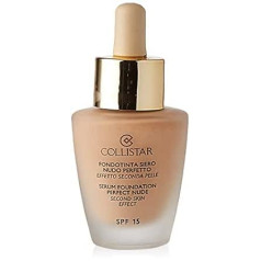 Collistar Perfect Nude Serum Foundation SPF15, № 1 Ivory, тональная сыворотка с эффектом телесного цвета, суперфлюидной текстурой, модулированным покрытием и сати