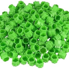 Mukchap 400 Pieces Green Tattoo Ink Cups Honeycomb Pigment Holder Small Pigment Container Empty Ink Box Adjustable Dividers Storage Box