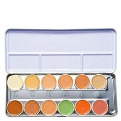 Kryolan Dermacolor Camouflage Palette 12 Colors, palešu sortiments: C