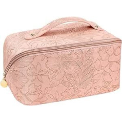 Dreamtop ceļojumu kosmētikas soma liela ietilpība ceļojumu kosmētikas organizatora soma sievietēm Rose Fashion kosmētikas soma, roze, modes kosmētikas soma