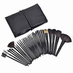 Angoter 32-daļīgs komplekts Premium Cosmetic Brushes Mīksti sintētiskie sari Foundation Blending Brush Blush Concealer Eyeshadow Applicator Makeup Mini Brush Equipment with Cosmetic Bag Set