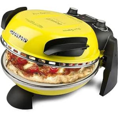 G3 Ferrari G10006 Delizia Pizza Oven, 1200 W, 1 Litre, 0 Decibels, Stainless Steel, Yellow (Energy Efficiency Class A)