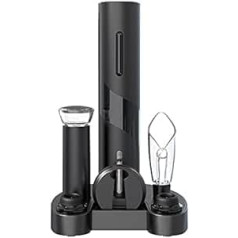 Corkscrew, Lucky Bamboo Electric Wine Bottle Opener, Automatic Bottle Opener with Foil Cutter, Suitable for Bars, Restaurants, Parties, Celebrations, Holidays and Other Occasions