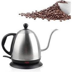 1.2 L Coffee Kettle, Stainless Steel & PP Electric Gooseneck Kettle, Automatic Shut-Off, Kettle for Coffee and Tea