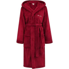 Di Vadini Florenz Unisex Bathrobe with Hood, Fluffy Women’s/Men’s Dressing Gown, Sleepwear Made of Elegant Microfibre, Oeko-Tex Standard 100, Kimono with Choice of Colours and Sizes, XXS–5XL