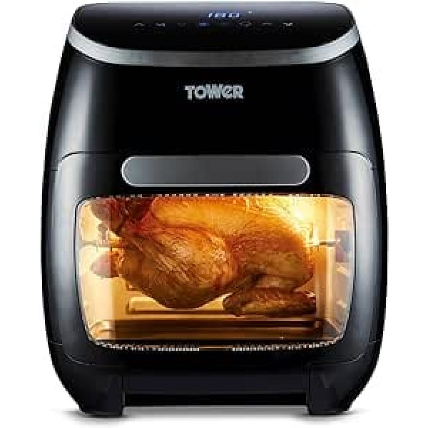 Tower T17076 Xpress Pro Combo 10-in-1 Digital Hot Air Fryer with Fast Air Circulation, 60-Minute Timer - Airfryer Airfryer Hot Air Fryer XXL 11 L - 2000W - Black