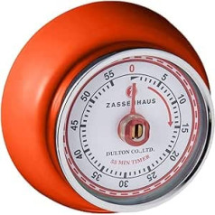 Zassenhaus Küchentimer SPEED , Orange , Ø 7 cm x 3 cm , Analoge Zeitanzeige ar Alarm-Funktion , Die Countdown-Uhr unterstützt bei der Zeitplanung beim Kochen oder Backen