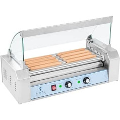 Royal Catering - RCHG-5E - Hot Dog Grill / Sausage Grill - 5 heating rods - protection cover - 230 V - 1000 W