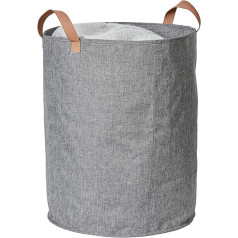 Love it Store it Premium Storage Basket - Round Laundry Hamper Made of High-Quality Fabric - Extra Large and Stable - Grey - 40 x 40 x 50 cm