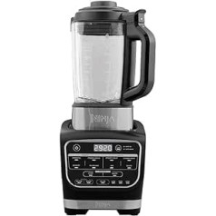 Ninja Mixer & Soup Cooker [HB150EU] Hot and Cold Mixer, 1000 W, Heat Resistant Glass Jug, Black