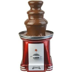 Gadgy ® 3 līmeņu šokolādes strūklaka, 90 vati | 31,5 cm augsts ar torni, kas izgatavots no nerūsējošā tērauda | 750 g Tilpums | Retro izskats | Lieliski piemērots bērnu dzimšanas dienām un kāzām