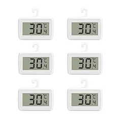 Refrigerator Thermometer, Digital Fridge Temperature Thermometer, Digital Waterproof Fridge Freezer Thermometer with Easy to Read LCD Display for Indoor/Outdoor/Home/Bars/Cafés(6 Pack)