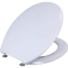 Cornat Cetina KSCET22 Toilet Seat - Simple Look in Manhattan Grey - Easy-Care Duroplast - Plain Design Fits in Any Bathroom / Toilet Seat / Toilet Lid