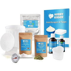 Hobbykäser - Beginner set | Cheese making cheese yourself, lab shape culture + heart cheese shape