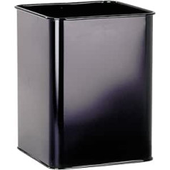 Durable 18.5L Metal Square Waste Basket - Black