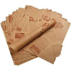 200 Sheets Deli Paper Sheets, 25 x 25 cm, Greaseproof Paper, French Fries Paper for Baskets, Burger Paper, Bread Paper, Wrap Paper for Sandwich Burger Butterbread Cheese Fries