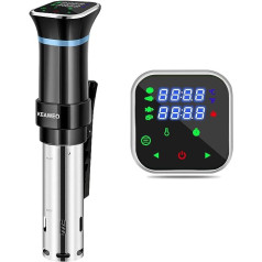 KEAWEO Sous Vide, 1100 W Sous-Vide Cooker Stick Precision Cooker Immersion Circulator Precision Cooking Pot, 25 °C - 95 °C Temperature Range (±0.1 °C) Digital Timer, LCD Touch Display, Ultra Quiet, Stainless Steel