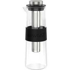 bonVIVO Cold Brew Coffee Maker - Coffee Maker with Glass Carafe Made of Borosilicate Glass and Stainless Steel Filter - Cold Brew Bottle for Coffee, Iced Coffee - Cold Brew Tea Maker - 1 Litre (4