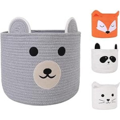 ACOHSY Foldable storage box, storage basket, 30 x 30 x 30 toy storage, can be used for laundry basket, kallax insert, changing table organiser, laundry basket children's room, bathroom organiser.