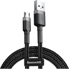 Baseus Cafule Cable Durable Nylon Braided Wire USB | micro USB QC3.0 2.4A 1M black-grey (CAMKLF-BG1)