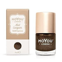 Moyou Nail Art Stamping Nail Polish Gold London Espresso