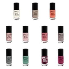 ‎Hasna Cosmetics Hasna Paris Halal Nail Polish - LUXE Collection - Eco Responsibility - Shine and Long Hold - Easy to Apply - 10 x 6 ml (DUBAÏ)