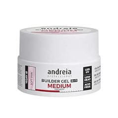 Andreia Professional Gel Builder vidēji viskoza konstrukcija - LED un UV - rozā 22g