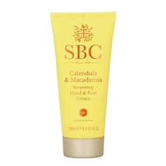 Sbc Skincare - Roku un kāju krēms ar kliņģerītēm un makadāmiju - 100 ml - Nodrošina elastību un mazina sausumu - Mitrinošs krēms - Calendula & Macadamia roku un kāju krēms