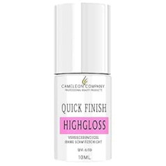 Cameleon Company High Gloss Quick Finish Gel bez sviedru slāņa 10 ml blīvēšanas želeja High Gloss