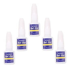 Frcolor Pack of 5 nagu Līme Akrila nagu aksesuāri Ātri žūstoša nagu laka Akrila nagu līme Mākslīgie nagi Līme nagu mākslai Sticky Glue Nagu uzgaļu līmes šķidrums