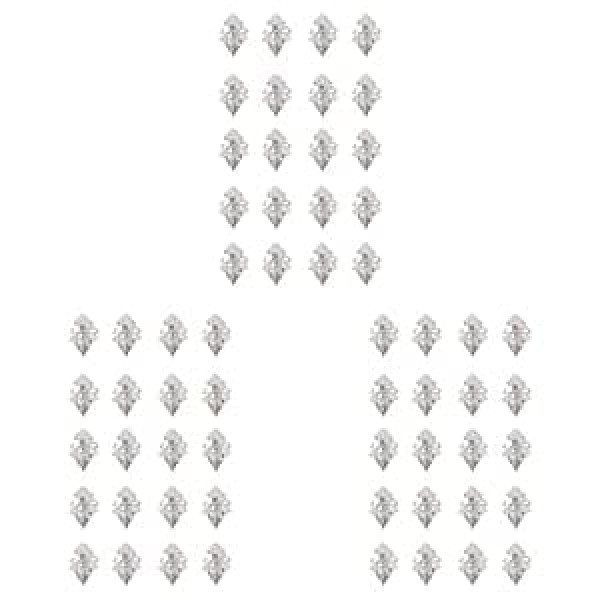 ‎Lamphle Nail Jewelry Wide Application Rustproof Alloy Shiny Butterfly Nail Art Decorations Accessories for Women 8 3 Pieces