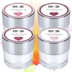 ‎Nd24 Naildesign ND24 NailDesign Premium Bundle Коллекция винтажных розовых гелей для отмачивания Высокопигментированный высокопигментированный УФ-гель-лак 