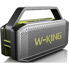 W-KING 60 W pārnēsājamais skaļrunis, liels āra Bluetooth mūzikas kaste ar Super Bass, IPX6 ūdensizturīgs, barošanas bloka funkcija, 40 h atskaņošanas laiks, ar NFC, AUX, TF kartēm