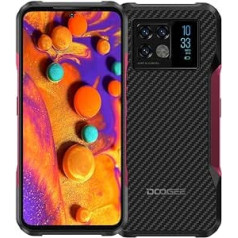 DOOGEE 5G āra viedtālrunis bez līguma V20, 6,4 collu 2K AMOLED displejs, 64MP trīskāršā AI kamera + 20MP nakts redzamības kamera, Android 11 IP68 ūdensizturīgs mobilais tālrunis, astoņkodolu 8GB + 256GB divas SIM kartes