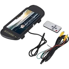 7 collu automašīnas aizmugures skata spogulis, LCD krāsu ekrāns HD 800 x 480 automašīnas MP5 monitors Automašīnas aptumšojošs monitors atpakaļskata kamera ar kronšteinu