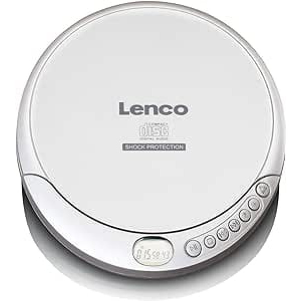 Lenco CD portatīvais CD atskaņotājs Walkman Discman ar austiņām un Micro USB uzlādes kabeli