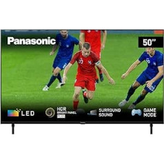 Panasonic TX-50LXW834 126 cm LED televizors (50 collas, 4K HDR UHD, HCX procesors, Dolby Atmos, Smart TV, Voice Assistant, Bluetooth, HDMI, USB), melns