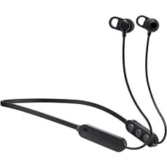 Skullcandy Jib+ bezvadu in-ear austiņas, 6 stundu akumulatora darbības laiks, mikro, saderīgs ar iPhone, Android un Bluetooth ierīcēm — melns