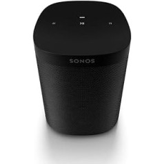 Sonos One Smart Speaker — inteliģents WLAN skaļrunis ar Alexa balss vadību un AirPlay — Multiroom skaļrunis neierobežotai mūzikas straumēšanai melnā krāsā