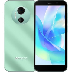 DOOGEE Android 12 viedtālrunis bez līguma X97 PRO, Helio G25 Octa Core 4 GB + 64 GB, 4200 mAh akumulators, 12 MP dubultā kamera, 6,0 collu HD+ mobilais tālrunis, divas SIM kartes + SD (3 karšu slots), NFC GPS sejas atbloķēšana, zaļš izm