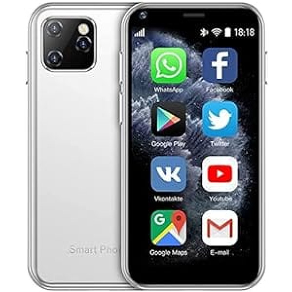 Hipipooo Super Small Mini viedtālrunis 3G Dual SIM Mobilais tālrunis 1GB RAM 8GB ROM Android 6.0 Atbloķēts Kids Phone Kabatas mobilais tālrunis