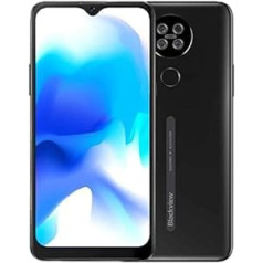 Blackview A80S 4G viedtālrunis bez līguma lēts, 6,21 collas HD+ ekrāns, Helio A25 4GB+64GB, 13MP četru kameru, 4200 mAh akumulators, 8,8 mm biezums, Android 10 mobilā tālruņa GPS pirksta nospiedums